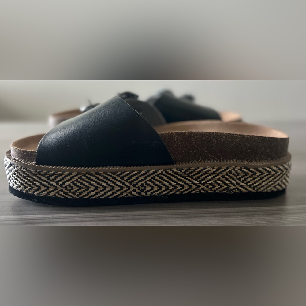 No Boundaries Black Double Buckle Mules